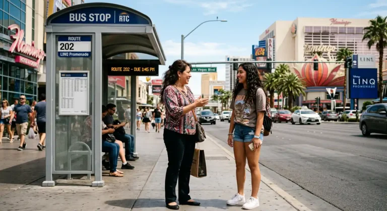 Hablando en la parada del omnibus