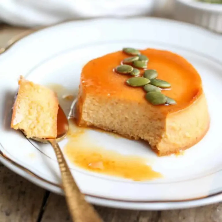 El rico flan de calabaza,