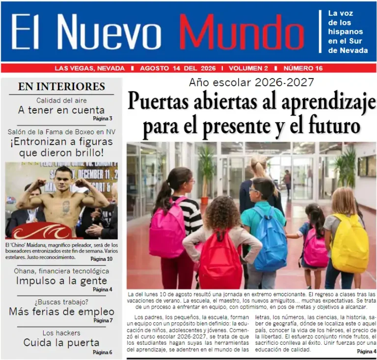 Edición impresa 14 de agosto de 2026