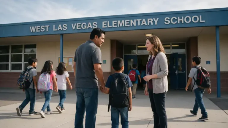 Visitando la escuela